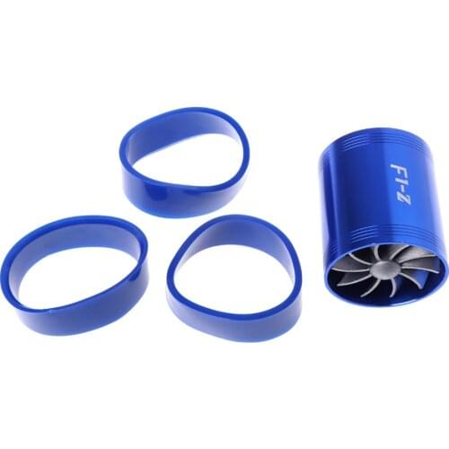Fan Air Intake Supercharger Turbo Fuel Gas Saver Fan Blue DOUBLE F1-Z
