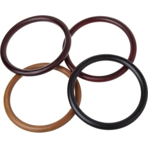1Pc Round Wooden Handle for Handmade Handbag DIY Tote Purse Frame Making Bag Hanger