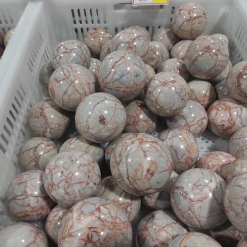 1pcs Natural Red Network Quartz Sphere ball Healing