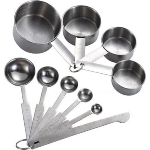10Pcs Measuring Cups Premium Stackable Tablespoons Measuring Spoon Set Stainless Steel Measuring Cups and Spoons Set