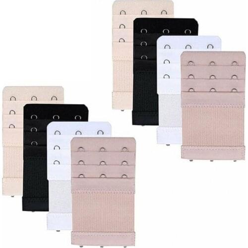 8Pcs Bra Extender Breathable Practical High Elasticity Easily Hook 3 Hooks Bra Extender Strap for Women