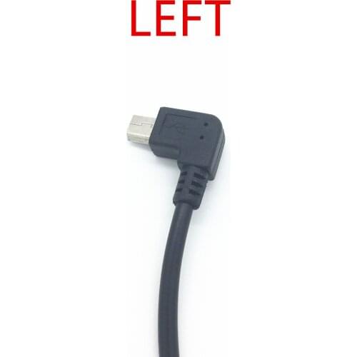 Free Shipping 90 Degree Left Angle Mini 5pin USB Male To USB Female Charger Data Adapter Cable