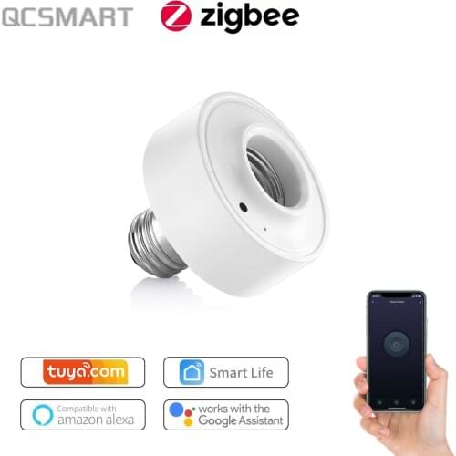 Tuya Smart Life ZigBee 3.0 Light Lamp Holder E27 Led Bulb Base Timer works with Google Alexa Voice Home Assistant Zigbee2MQTT