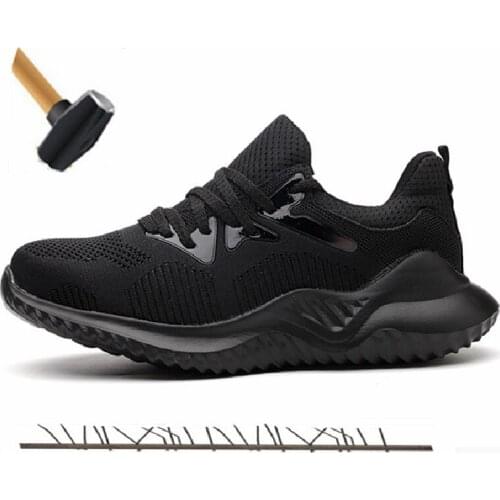 Air Mesh Breathable Light Sneakers Mens Safety Boots Construction Steel Toe Cap Work Safety Shoes Fashion Indestructible Shoes