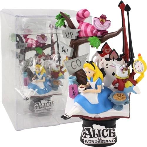 Disney Alice In Wonderland Princess 16cm Action Figure Anime Mini Decoration PVC Collection Figurine Toy Model for Children Gift