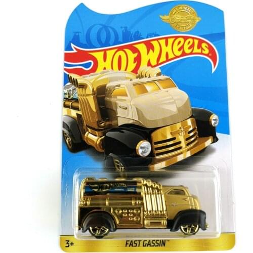 Hot Wheels Cars FAST GASSIN Golden Edition Metal Die-cast Simulation Model 1/64 Cars Toys