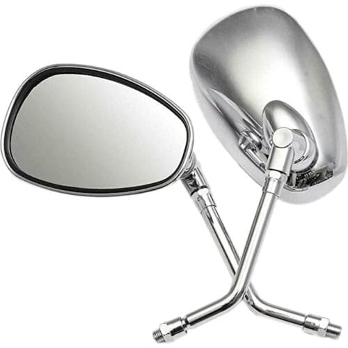 For Honda Shadow Spirit 750 1100 VTX1300 VTX1800 Chrome Motorcycle Mirrors 10MM