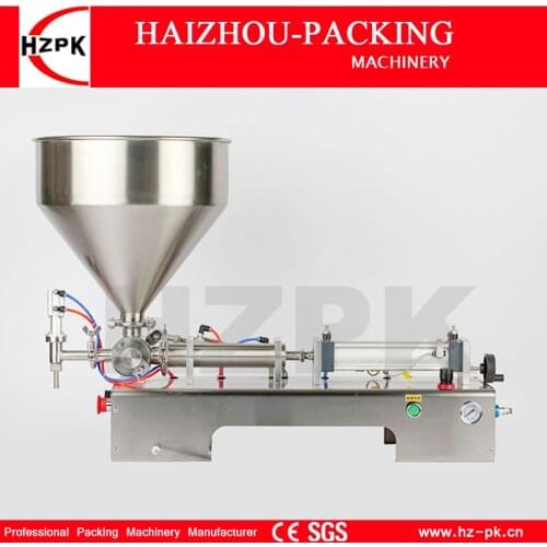HZPK Semi-Automatic Stainless Steel One Nozzle Paste Liquid Filling For Tomato Ketchup Small Industrial Packing Machine 10-100ml