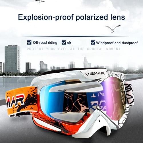 Cool Motorcycle Sunglasses Motocross Safety Protective Outdoor Sports Anti-UV Windproof Dust-proof Eyeglasses Goggles