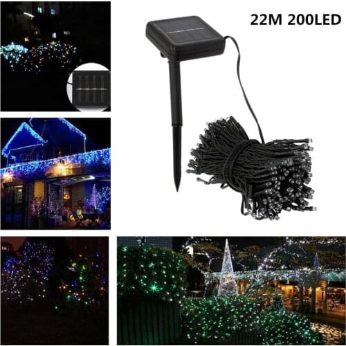 Clearance Sale 22M 200LEDs String Light Solar Strip Night Light Lamp Fairy Lights for Outdoor Christmas Trees Wedding Garden