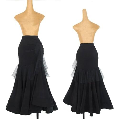 New Modern Dance Dress For Women Adult Big Swing Skirt Professional Waltz Dancewear Ballroom Dance Competition Clothes DQL5377