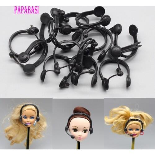 New arrival wholesales 10pcs/lot Headset microphone accessory for 1/6 barbies dolls girl gift toy