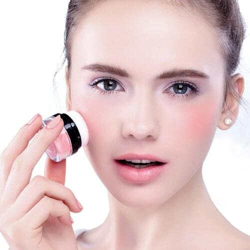 Facial Nude Blush Naked Baked Makeup Cushion Blusher Palette Long Lasting Make Up Face Cheek Cream Blush