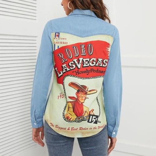 Женские голубые рубашки OUYILUO China At AliExpress