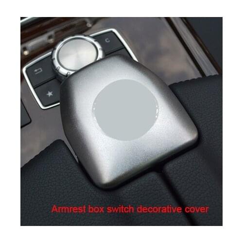 For Benz E class 2008-2015 ABS Armrest box switch decorative cover chrome molding trim 1pc