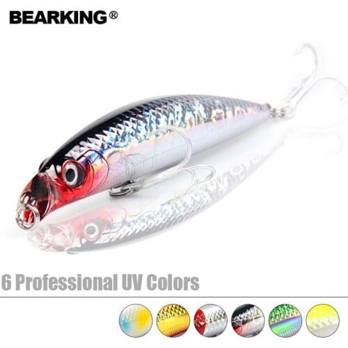 2018 Bearking Bk17-M65 Wobbler Minnow 9cm 10g 1PC Fishing Lure Diving Depth 1m Hard Bait short Tongue Minnow suspending Lure