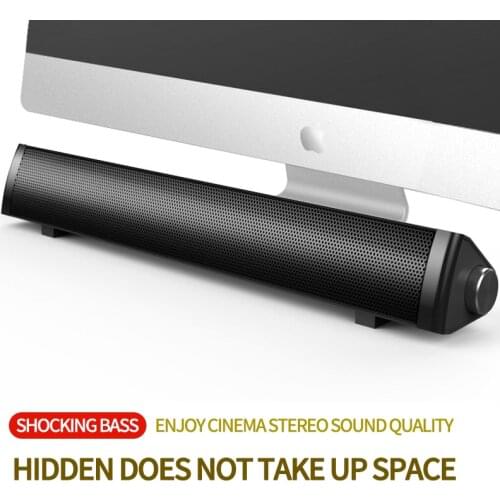 SoundBar TV AUX USB Wired and Wireless Bluetooth for Home Theater Surround Sound with Built-in Stereo Subwoofer for TV/PC/Phone