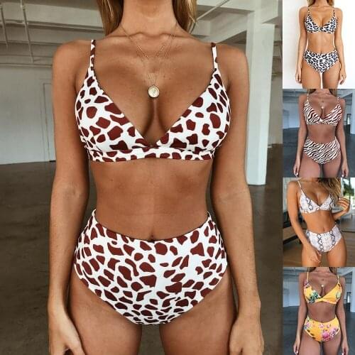 Sexy Leopard Bikini Set 2020 Swimsuits Swimwear Women Bathing Suits Swimming Suit Female Brazilian Biquini Drop Shipping