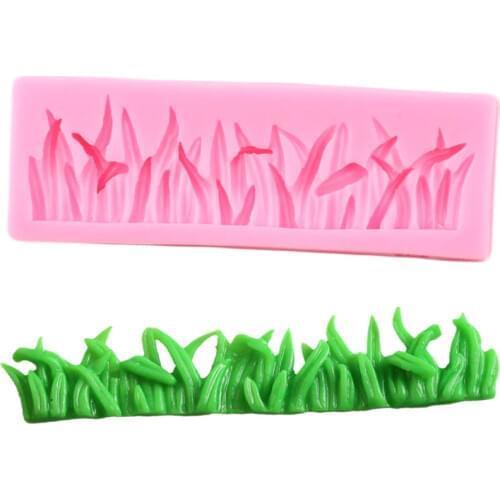 Grass Shape Silicone Molds Cake Border Fondant Mould Baby Party Cake Decorating Tools Candy Polymer Clay Chocolate Gumpaste Mold