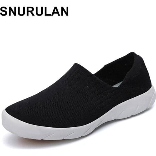 SNURULANwomen Casual Flat Shoes Fashion Comfortable Sock Breathable Light Mother Shoe Walking Ladies Slip-on Sneakers Outdoor