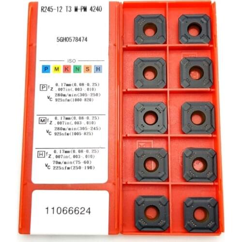 R245 12T3M PM 4240 1025 1030 Cermet grade turning tools CNC lathe cutting tools Carbide inserts Metal turning inserts