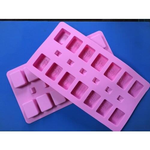 1pcs Green Good Quality 100% Food Grade Silicone Chocolate/Ice/Jelly/Pudding Mahjong (HY1-212) DIY Mold