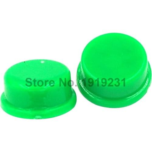 10PCS B3F Round Switch Cap Button Cap 12*12*7.3 Green