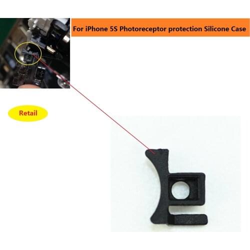2pcs Premium Photoreceptor protection Silicone frame for iPhone 5S Light sensor rubber pad sets Replacement parts