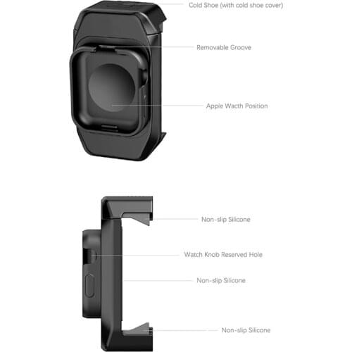 2 in 1 Smartphone Clip Selfie Clip Holder Tripod Mount with Cold shoe for Apple Watch Series 5 Vlog & Mobile Phones