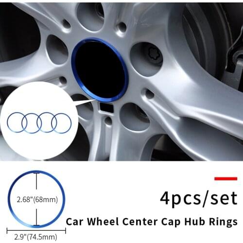 4PCS Aluminum alloy Wheel Hub Decorative Ring for E60 E90 F10 F30 F15 E91 E92 E93 Center Hub Caps Decoration Car Wheel Tire