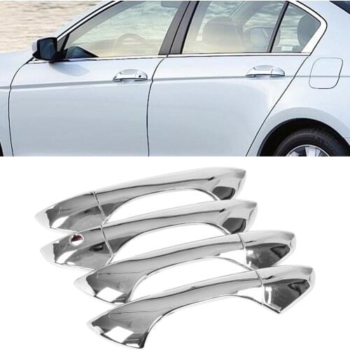 8Pcs Silver Chrome Car Exterior Accessories Side Door Handle Cover Trim Decoration for Honda Accord 2008 2009 2010 2011 2012