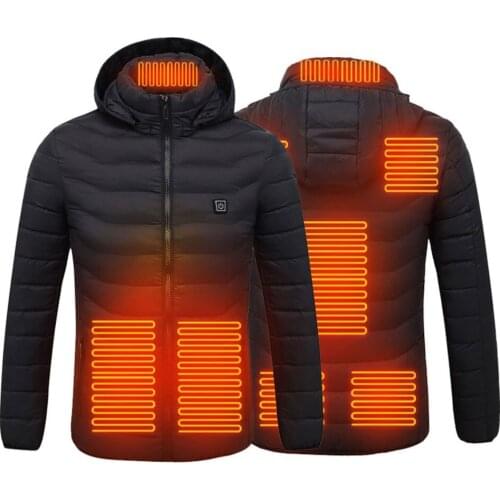 8 Zone Heating Plate High Quality Electric Heating Jacket Outdoor Sports Coat Winter Coat With Cap And USB Electric Heating Vest
