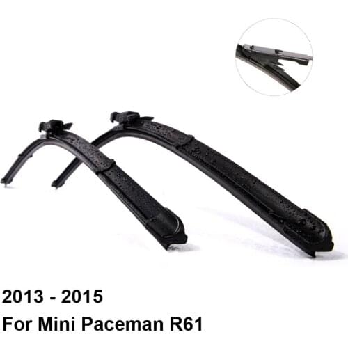 Car Wiper Blade Rubber Clean Windshield Wipers Accessories 20"&19" Fit Pinch Tab Arms for Mini Cooper S Paceman R61 2013-2015