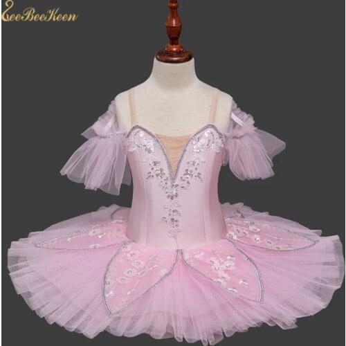 Girl Ballet Tutu Dance Dress Children High Grade Pink Swan Lake Ballet Dress Bailarina Stage Performance Costume Adult Dancewear
