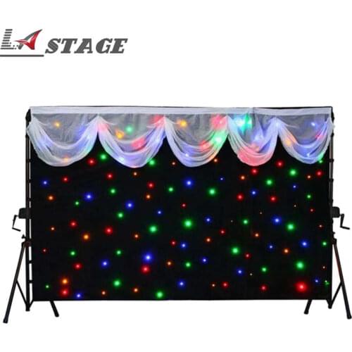 Free Shipping 6mx12m Led Star Curtain,DMX Wedding Equipments, Tv Show Backdrops, For DJ Wedding Backdrops