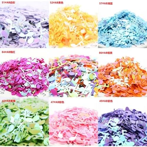 Music Note Sequin Toy Stationery Bag Filler Jewelry DIY Accessories Clothing Accessories Crystal Ball Accessories Sequin 10mm