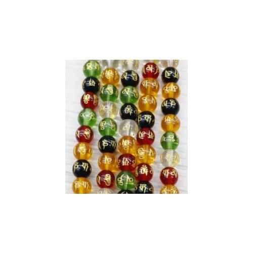 Natural Crystal Buddha Charms Beads Black Color with Carving Gold Dragon Chinese Pixiu Bracelet DIY Beads for Jewelry Making