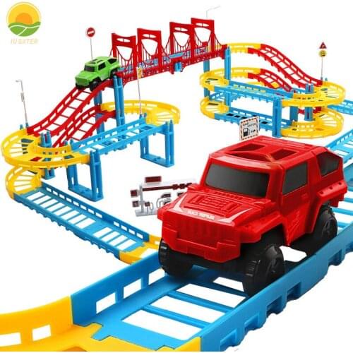 Children Electric Simulation Railway Diecast Car Toy Set Boy 3 Year Montessori Plastic Train Kids Interactive Games Educational