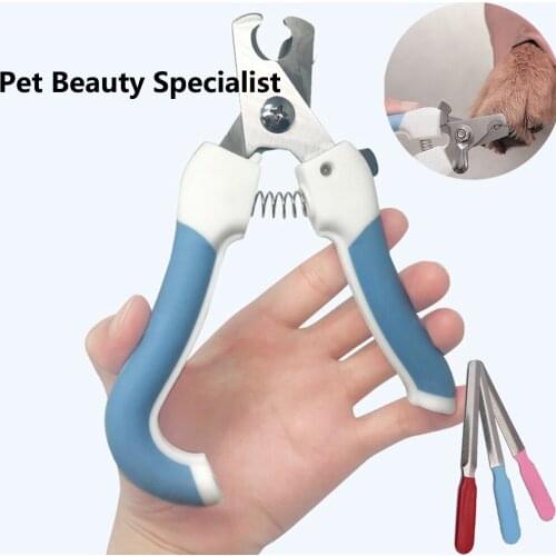 Two Color Professional Pet Nail Clippers Dog Cat Stainless Steel Labor-Saving Nail Cutter With Sickle Beauty Cleaning Supplies