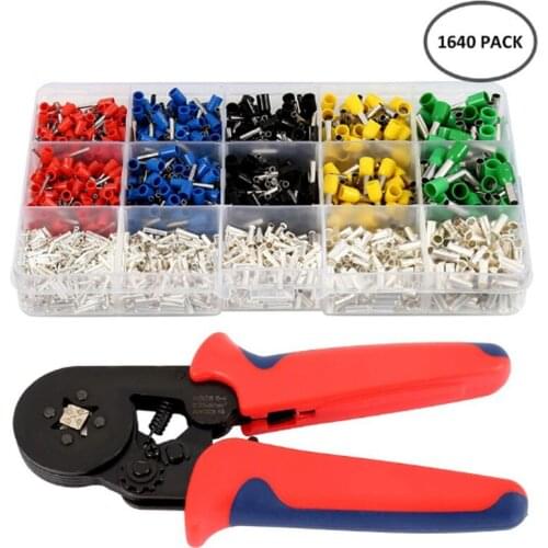 HSC8 6-4 0.25-6mm2 crimping pliers 1640pcs terminals for tube type needle type terminal crimp self-adjusting tool
