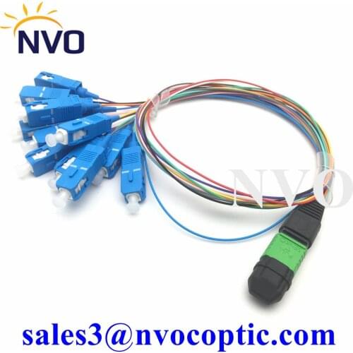 Import Member 12C MPO APC Male Connector To SC UPC SM Cable G657A LSZH Jacket 0.9mm Length 50CM For Communication Data Center