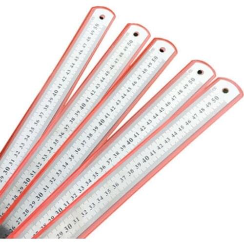 30/50/60cm Metric Stainless Steel Measuring Tool Precision Double Sided Ruler Durable Household Building Measurement Tool Ruler