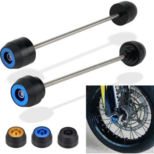 Motorcycle Front Rear Axle Sliders Aluminum+Delrin For SUZUKI DRZ400SM 2005-2010 2011 2012 2013 2014 2015 2016 2017 2018 2019