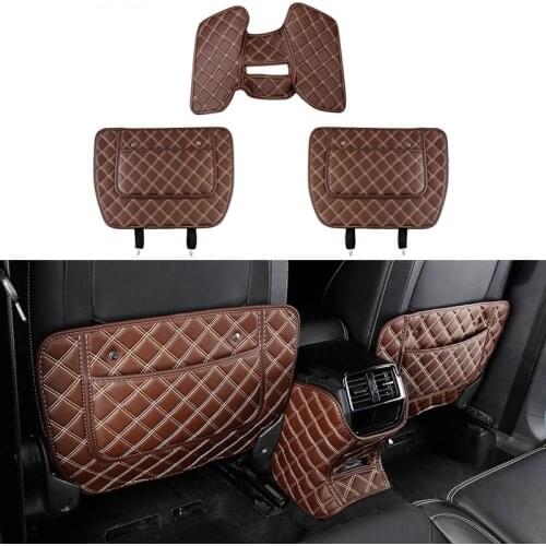 For Skoda Kodiaq 2017 2018 2019 2020 2021 Car Rear Seat Anti-Kick Pad Rear Seats Cover Back Armrest Protection Mat Accessories