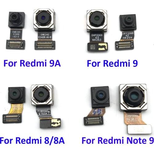 New Front and Rear Back Camera For Xiaomi Redmi 8 8A 9A Note 9 Pro Main Facing Camera Module Flex Cable Replacement Spare Parts
