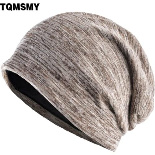 TQMSMY New Autumn Bonnet Beanies Men Knitted Mixed Color Hats Unisex Spring Soft Loose Skullies Beanies Hip Hop Gorra Bonnet E52