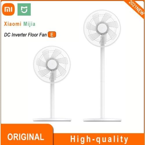 New Xiaomi Mijia DC Inverter Floor Fan E Table Fan for Home 15W Shake Air Cooler App Smart Control Low Noise Silent Wired Fan