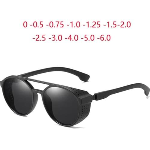 Prescription Lenses Polarized Men Sunglasses Women Anti-glare UV400 Oval Short-sight Eyeglasses Diopter 0 -0.5 -0.75 To -6.0