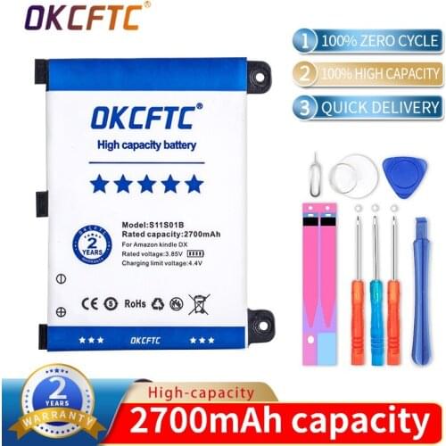 OKCFTC 2700mAh Original Replacement Battery S11S01B For Amazon Kindle 2 & Kindle DX DXG D00511 D00701 D00801 Batteries
