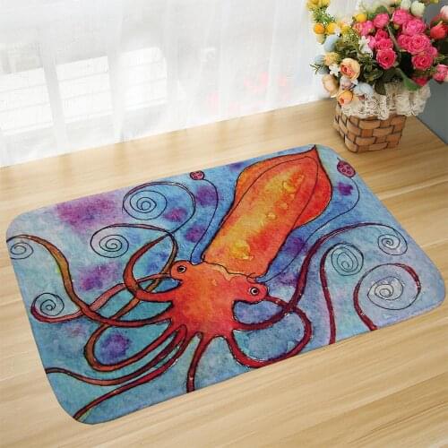 Octopus Printed Anti-slip doormat Vacuuming kitchen bedroon bath floor mats Carpet Home Entrance Rugs prayer mat 40*60cm DD231